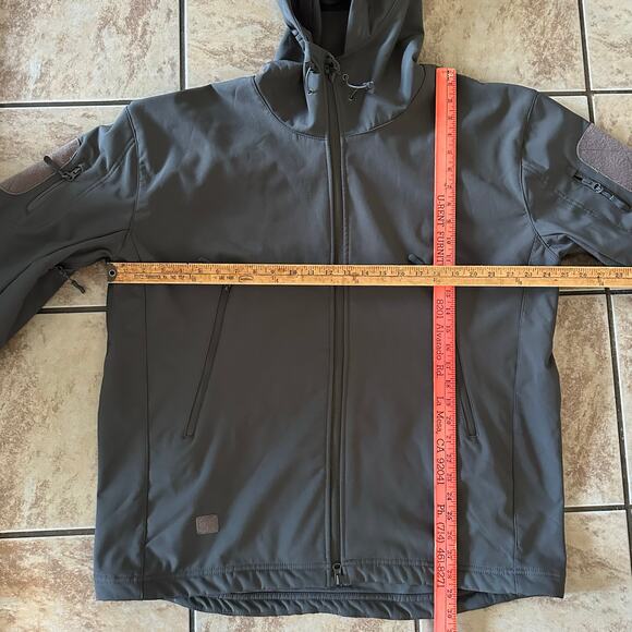 ESDY Outdoor Tactical Full Zip Hooded Jacket Soft Shell Charcoal Gray Size 3XL - Picture 10 of 12